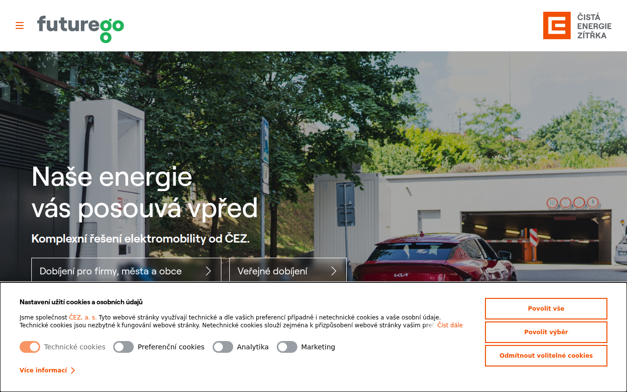 Screenshot webu elektromobilita.cz